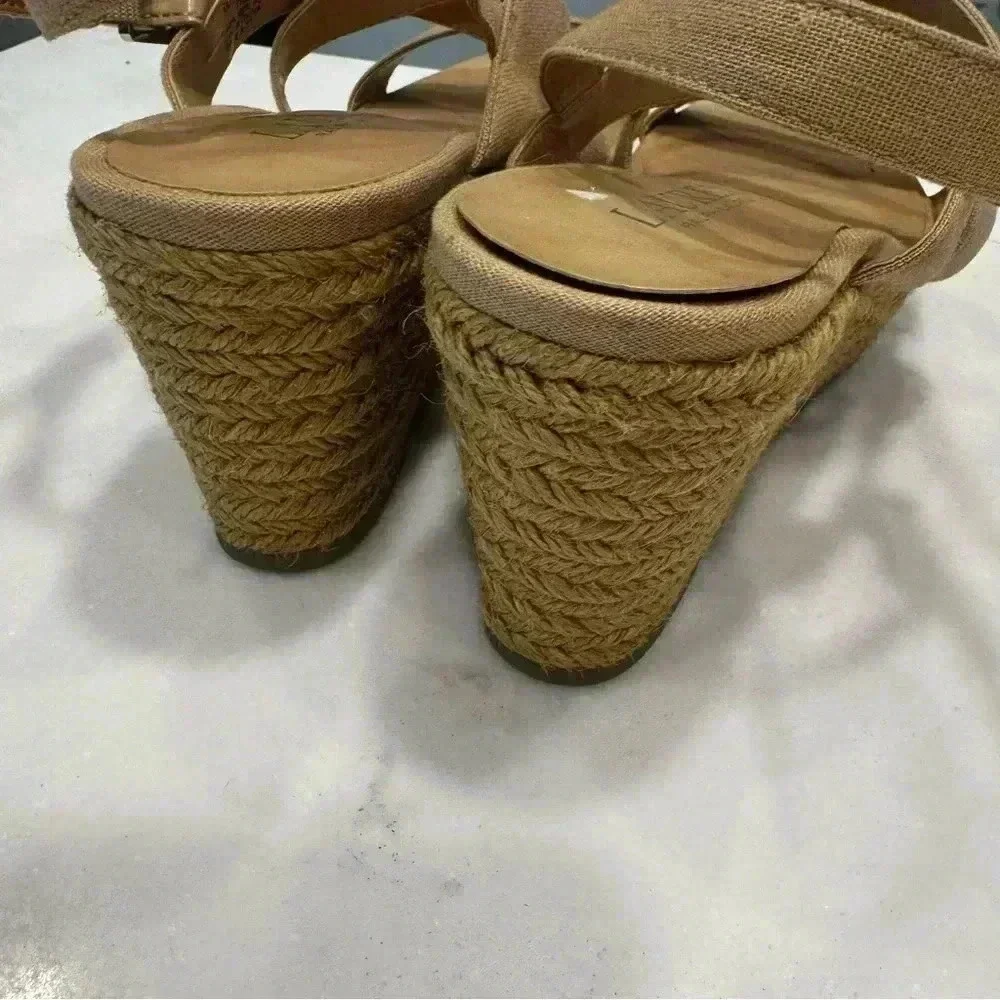 Lauren Ralph Lauren Katerina Espadrille Wedge Sandals Ivory Size 8